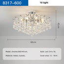 Axyaa Chrome LED Ceiling Lights Elegant Chandelier for Luxury Living Room Decor