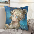 Axyaa Anime Bed Pillow Case 45x45 Decorative Cushion Cover Home Sofa Decor