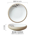Axyaa Japanese Style Soup Salad Sashimi Plate Set Kitchen Tableware Pottery