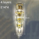 Axyaa Crystal Wall Lamp: Elegant Lighting Fixture for Hotel, Club, Villa, Office & Living Room