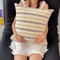 Axyaa Sheep Wool Throw Pillow: Cartoon Small Fresh Design for Living Room & Bedroom, 45x45cm