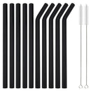 Axyaa Glass Straws - 10Pc Colorful Reusable Eco-friendly Drinking Straws
