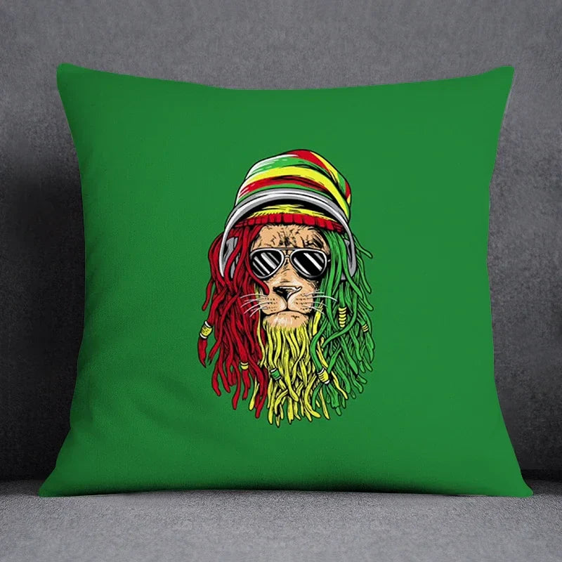Axyaa Green Leaf Theme Pillowcase - Decorative Polyester Home Decoration 45*45cm