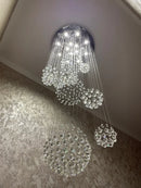 Axyaa Crystal Ball Chandelier - Modern Large Lustres De Cristal Lights