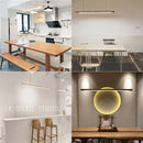 Axyaa Minimalist Wood LED Pendant Light for Dining Room, Bar, and Office
