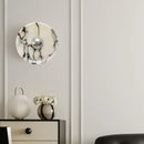 Axyaa Round Stone Shade LED Wall Lamp for Luxurious Living Room