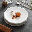 Axya Stone Pattern Ceramic Double Layer Plate for Dessert & Sushi