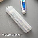 Axyaa Toothbrush & Toothpaste Organizer Case - Travel-friendly Transparent Box