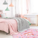 Axyaa Mushroom Floral Round Rug: Non-slip, Washable, Luxury Decor for Living Room & Bedroom.