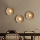 Axyaa Japanese Style Resin Circular Wall Lamp Creative Sconce Bedhead Light