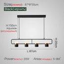 Axyaa Modern Nordic Strip Chandelier for Dining Room, Restaurant, Bar - Minimalist Style