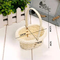 Axyaa Rattan Flower Storage Basket: Multi-functional Hand Made Picnic & Home Organizer