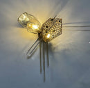 Axyaa Glass Shades LED Chandelier Metal Art Chain Hanging Lamp Fixtures