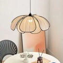 Axyaa Modern Fabric Ceiling Chandelier LED Pendant Lights for Living Room and Bedroom