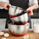 Axyaa Stainless Steel Mixing Bowl Set with Lid and Non-Slip Bottom
