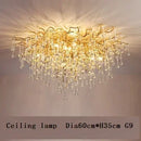 Axyaa Gold Crystal Droplet Ceiling Chandelier LED Lighting