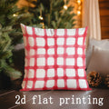 Axyaa Checkered Deer Pillow Cover Set for Home Decor and Seasonal Accents