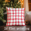 Axyaa Checkered Deer Pillow Cover Set for Home Decor and Seasonal Accents