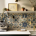 Axyaa Moroccan Tile Stickers: Peel and Stick Waterproof Wall Decal