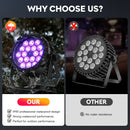 Axyaa 18LEDs RGBWA+UV Par Lights: Waterproof & High Brightness Stage Lighting