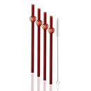 Axyaa Heart Glass Straws: Reusable, Eco-Friendly, 4-Pack with Cleaning Brush