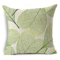 Axyaa Tropical Plants Linen Cushion Cover 45x45cm - Decorative Sofa Bed Pillow Case