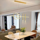 Axyaa Modern LED Line Chandelier Indoor Ceiling Light Fixture