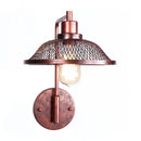 Axyaa Rust Color Retro Loft Wall Lamp Industrial Iron Style for Bedroom & Hotel