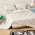 Axyaa Spring Cotton High-Temp Sand-Washed Bed Cover Single Piece, Winter Padded Bed for One