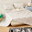 Axyaa Spring Cotton High-Temp Sand-Washed Bed Cover Single Piece, Winter Padded Bed for One