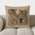 Cute Cats in PJs Phone Pillow Cover by Axyaa: Sofa, Bedroom, Car Decor