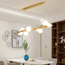 Axyaa Glass Ball Woodware Chandelier for Bedroom Living Room Lighting