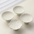 Axyaa White Ceramic Lace Fruit Plate Set