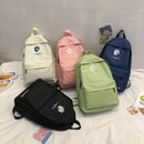 Axyaa Daisy Print Mini Canvas Children's Backpack - Small Student Schoolbag