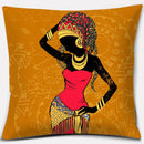 Ethnic African Women Pillowcase by Axyaa | Polyester Cushion Cover for Car & Sofa