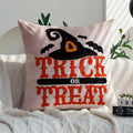 Axyaa Halloween Cartoon Embroidery Cushion Cover for Home Sofa Decor, 45x45 Square Pillowcase