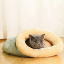 Axyaa Cozy Cat Sleeping Bag: Warm Semi-enclosed Pet Nest for Small & Medium Pets