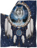 Axyaa Dream Catcher Wolf Blanket - Cozy Bed and Sofa Throw
