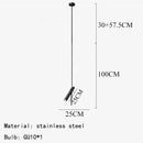 Axyaa Black Metal LED Pendant Light, Rotatable Heads for Foyer, Bedroom, Dining Room