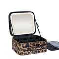 Axyaa LED Makeup Bag with Mirror & Lights, Cosmetic Organizer Train Case, 3 Colors