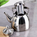 Axyaa Stainless Steel Flower Teapot with Filter, Large Capacity for Gas Stove & Electric Furnace