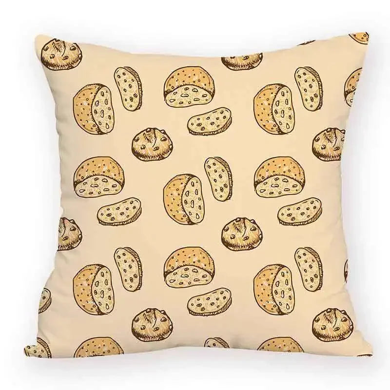 Axyaa Cartoon Animal Food Cushion Cover 45X45CM