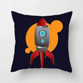 Cartoon Spacecraft Astronaut Rocket Pillowcase for Home Decor - Axyaa