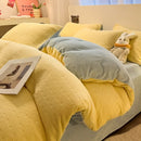 Axyaa Winter Engraved Milk Fleece Quilt Cover Double-Sided Coral Fleece Single