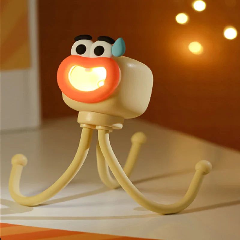 Axya Octopus Night Light: Mini Adjustable Table Lamp with Fun Tentacles