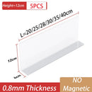 Axyaa Transparent Plastic Shelf Divider for Convenience Store and Supermarkets