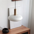Axyaa White Glass Pendant Lamp – Elegant LED Hanging Lighting