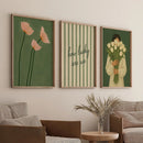 Romantic Love Quotes Floral Wall Paintings Set by Axyaa