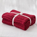 Axyaa Cozy Cable Knit Throw Blanket | Soft Knitted Sofa Blanket for Twin Queen Bed