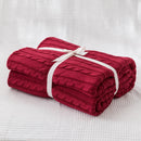 Axyaa Cozy Cable Knit Throw Blanket | Soft Knitted Sofa Blanket for Twin Queen Bed